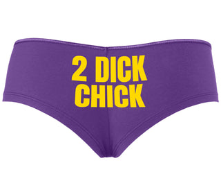 2 Dick Chick - Purple Boyshort