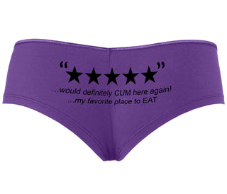 Five Star Review - Would Cum Again - Purple Boyshort