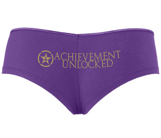 Achievement Unlocked - Purple Boyshort