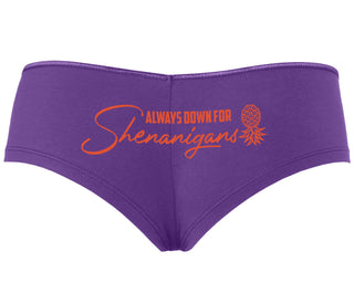 Always Down For Shenanigans - Purple Boyshort