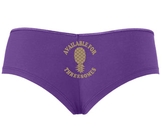 Available for Threesomes - Swinger Pineapple - Purple Boy Short