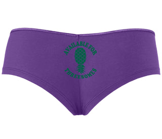 Available for Threesomes - Swinger Pineapple - Purple Boy Short
