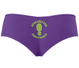 Available for Threesomes - Swinger Pineapple - Purple Boy Short