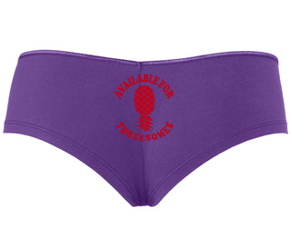 Available for Threesomes - Swinger Pineapple - Purple Boy Short