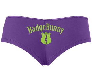 Badge Bunny for LEO Wife or Girlfriend - Purple Boyshort