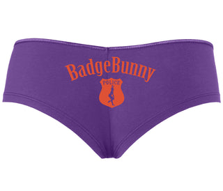 Badge Bunny for LEO Wife or Girlfriend - Purple Boyshort
