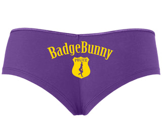 Badge Bunny for LEO Wife or Girlfriend - Purple Boyshort