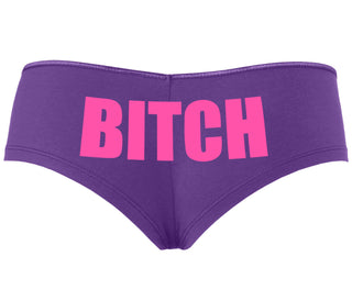 Bitch - Bold Font - Purple Boyshort