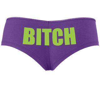 Bitch - Bold Font - Purple Boyshort