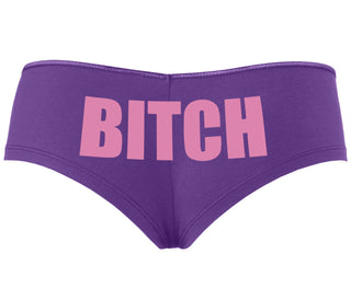 Bitch - Bold Font - Purple Boyshort