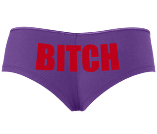 Bitch - Bold Font - Purple Boyshort