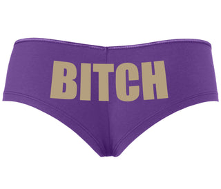 Bitch - Bold Font - Purple Boyshort