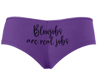Blow Jobs Are Real Jobs - Purple Boyshort