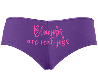 Blow Jobs Are Real Jobs - Purple Boyshort