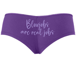Blow Jobs Are Real Jobs - Purple Boyshort