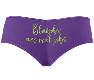 Blow Jobs Are Real Jobs - Purple Boyshort
