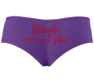 Blow Jobs Are Real Jobs - Purple Boyshort