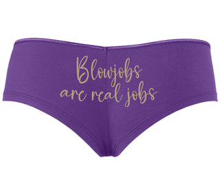 Blow Jobs Are Real Jobs - Purple Boyshort