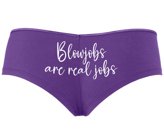 Blow Jobs Are Real Jobs - Purple Boyshort