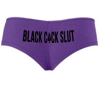 Black Cock Slut - Queen of Spades - Purple Boyshort