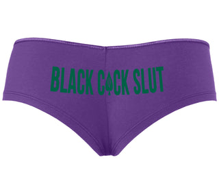 Black Cock Slut - Queen of Spades - Purple Boyshort
