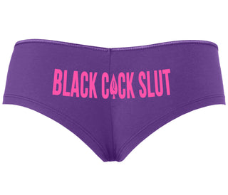 Black Cock Slut - Queen of Spades - Purple Boyshort