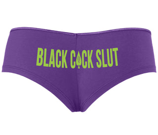 Black Cock Slut - Queen of Spades - Purple Boyshort