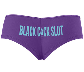 Black Cock Slut - Queen of Spades - Purple Boyshort