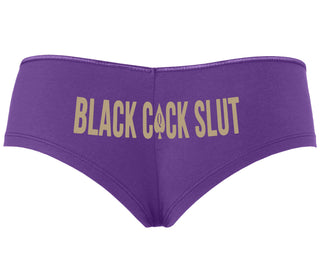Black Cock Slut - Queen of Spades - Purple Boyshort