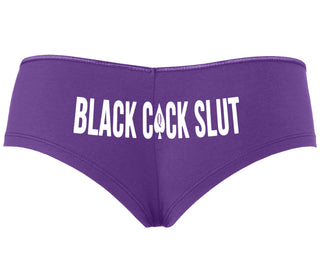 Black Cock Slut - Queen of Spades - Purple Boyshort