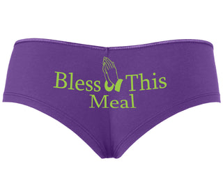 Bless This Meal - Purple Boyshort
