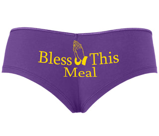 Bless This Meal - Purple Boyshort