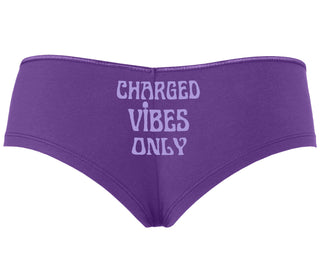 Charged Vibes Only - Purple Boyshort