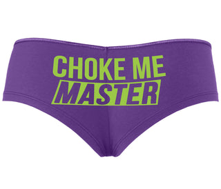 Choke Me Master - Purple Boyshort