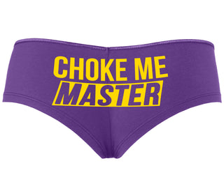 Choke Me Master - Purple Boyshort
