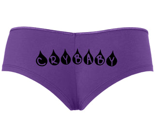 Crybaby Tear Design - Purple Boyshort