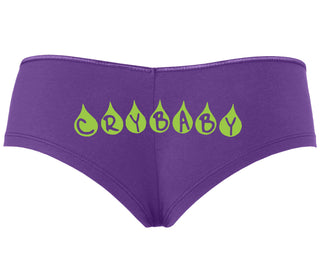 Crybaby Tear Design - Purple Boyshort