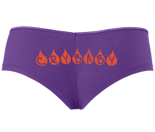 Crybaby Tear Design - Purple Boyshort