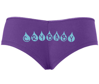 Crybaby Tear Design - Purple Boyshort