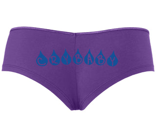 Crybaby Tear Design - Purple Boyshort