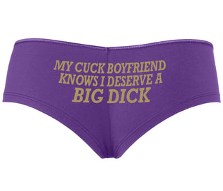 My Cuck Boyfriend Knows I Deserve A Big Dick - Purple Boyshort