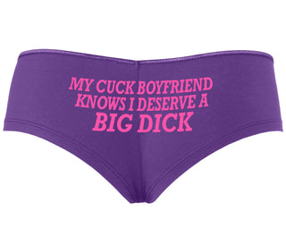 My Cuck Boyfriend Knows I Deserve A Big Dick - Purple Boyshort