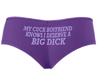 My Cuck Boyfriend Knows I Deserve A Big Dick - Purple Boyshort