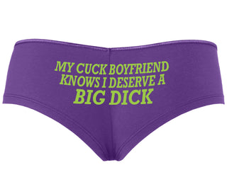 My Cuck Boyfriend Knows I Deserve A Big Dick - Purple Boyshort