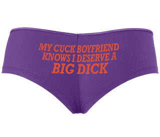My Cuck Boyfriend Knows I Deserve A Big Dick - Purple Boyshort