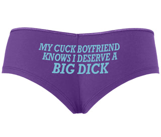 My Cuck Boyfriend Knows I Deserve A Big Dick - Purple Boyshort