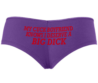My Cuck Boyfriend Knows I Deserve A Big Dick - Purple Boyshort