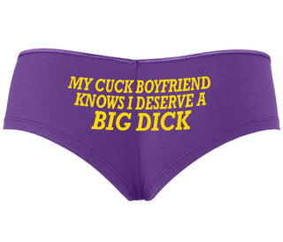 My Cuck Boyfriend Knows I Deserve A Big Dick - Purple Boyshort