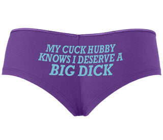My Cuck Husband Knows I Deserve A Big Dick - Purple Boyshort