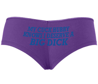 My Cuck Husband Knows I Deserve A Big Dick - Purple Boyshort